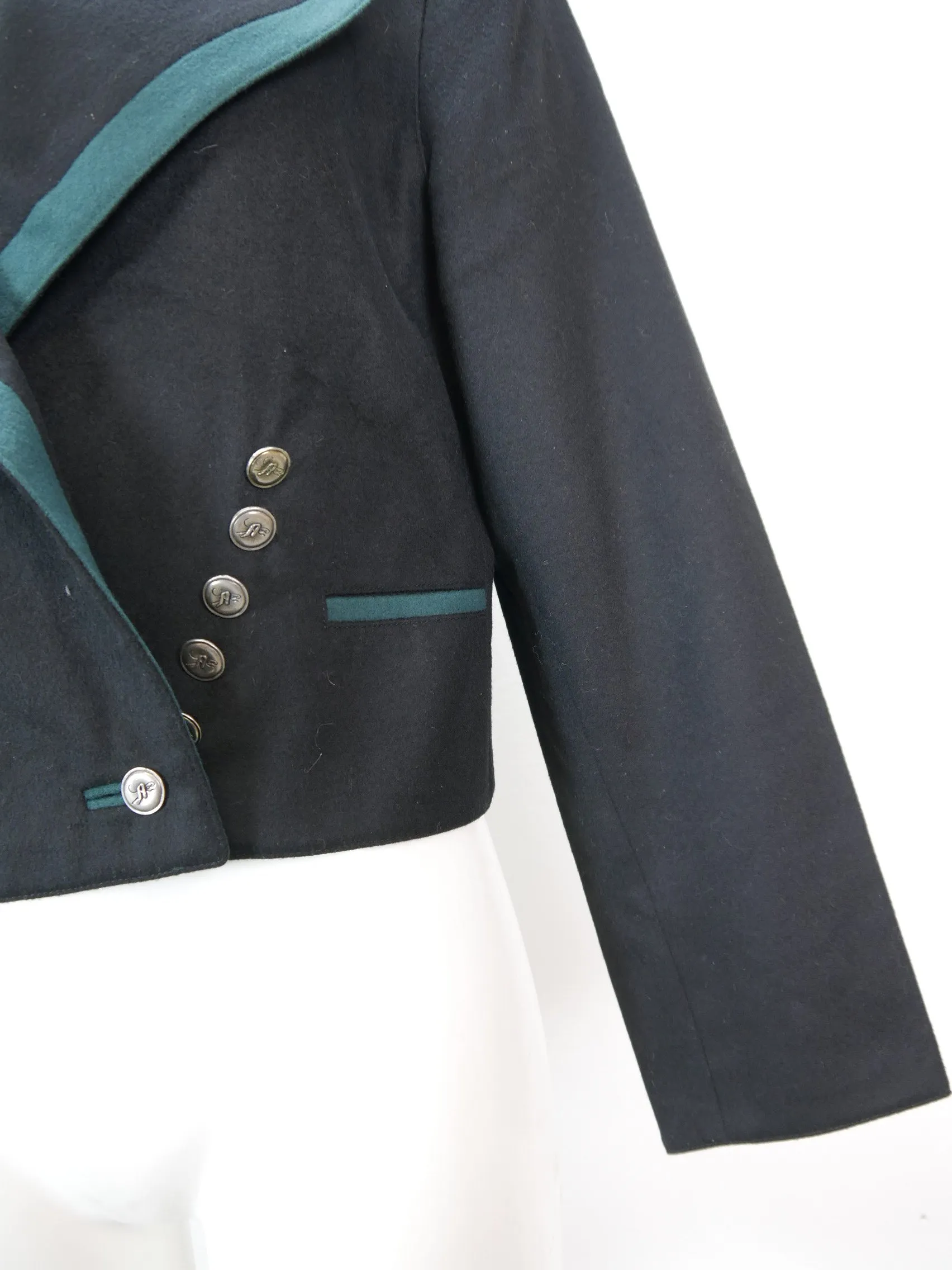 Admont schwarz Spencer mit Revers herrlich süße Trachtenjacke Jacke Gr.44