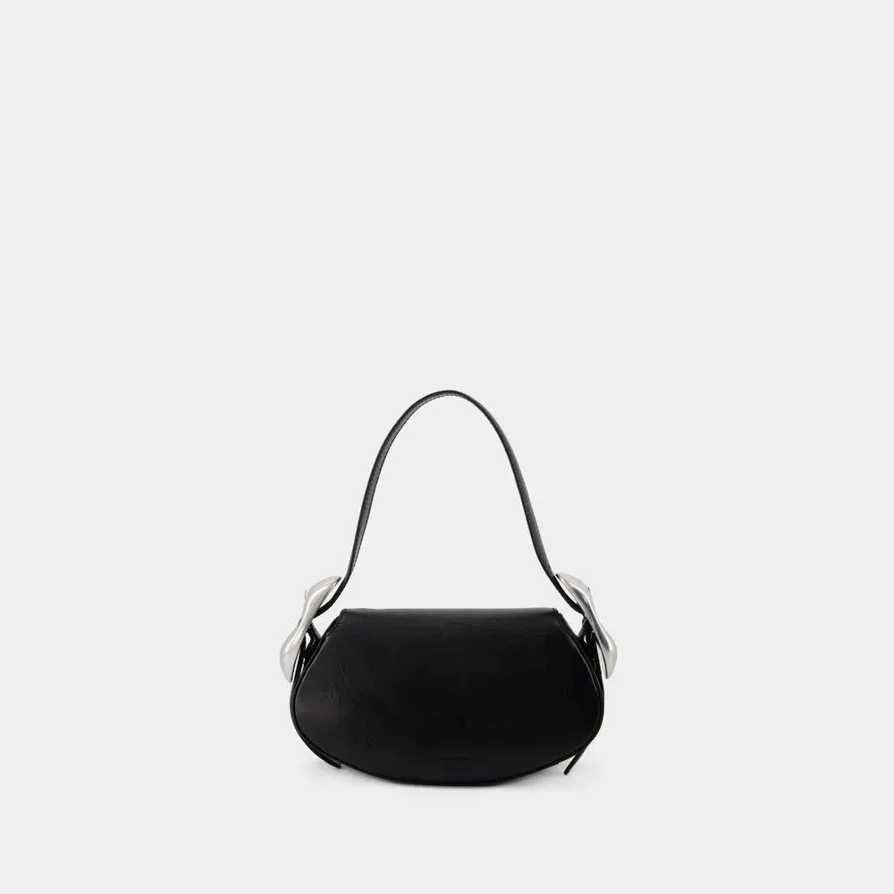   Alexander Wang  Small Flap Bag - Leather - Black Black  Crossbody Bag 
