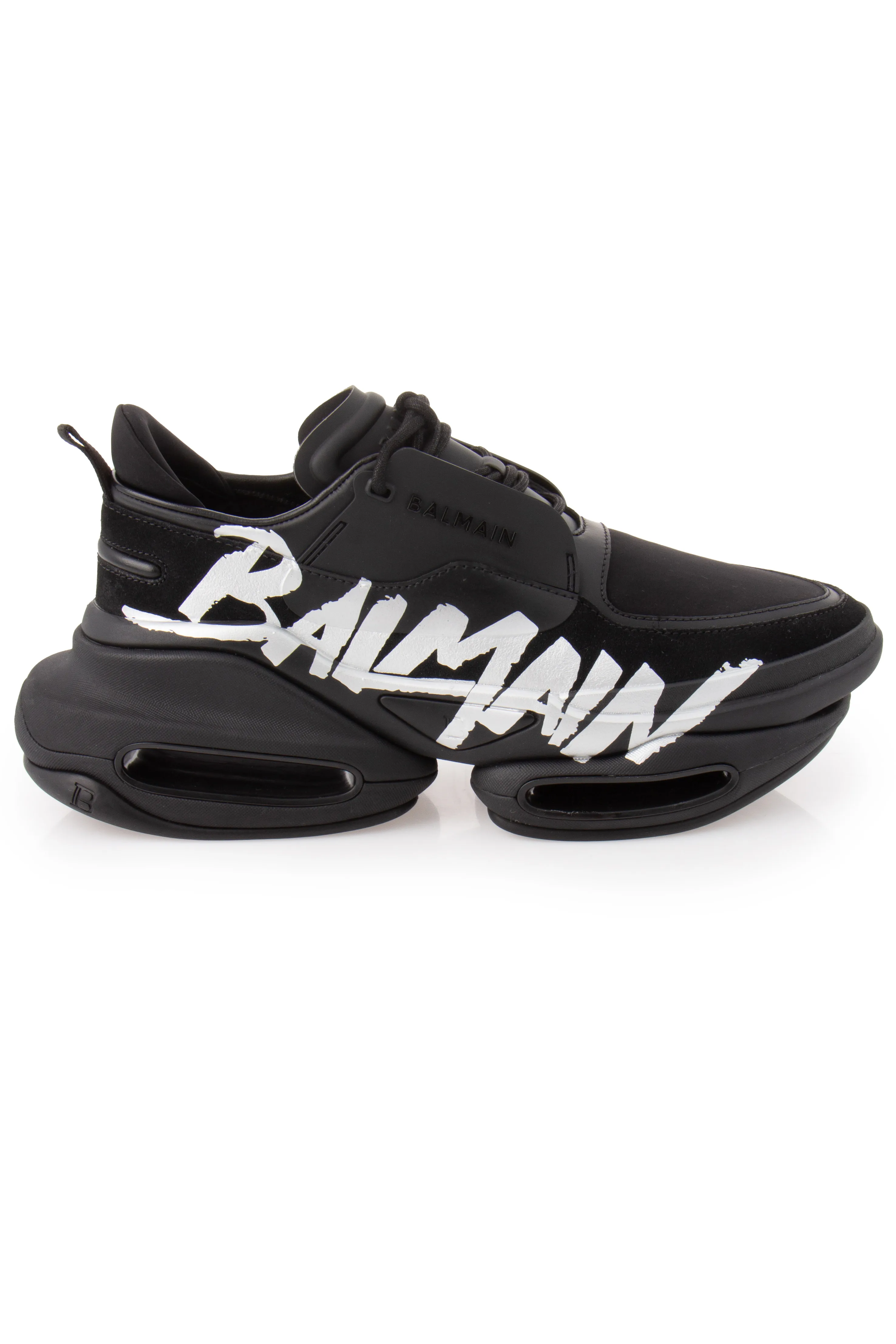 BALMAIN Gomato-Leather & Neoprene Sneakers B-Bold  