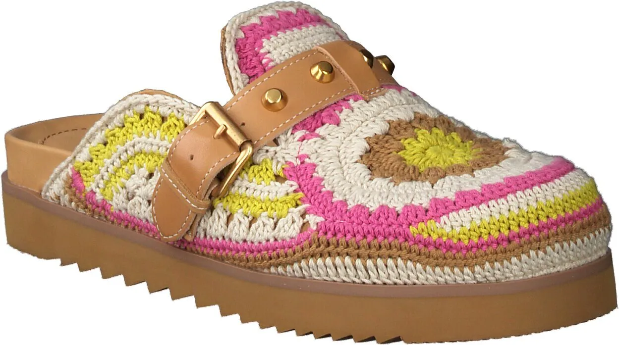 Damen-Pantoletten 183307972599 (Beige/Bunt)