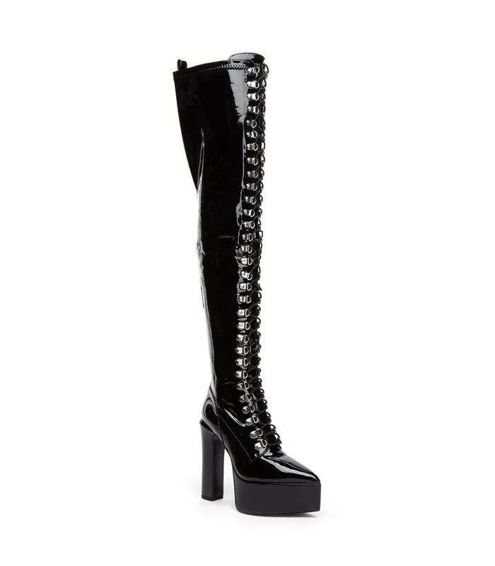Giaro Plateau Stiefel Secretz Schwarz Lack online günstig kaufen!