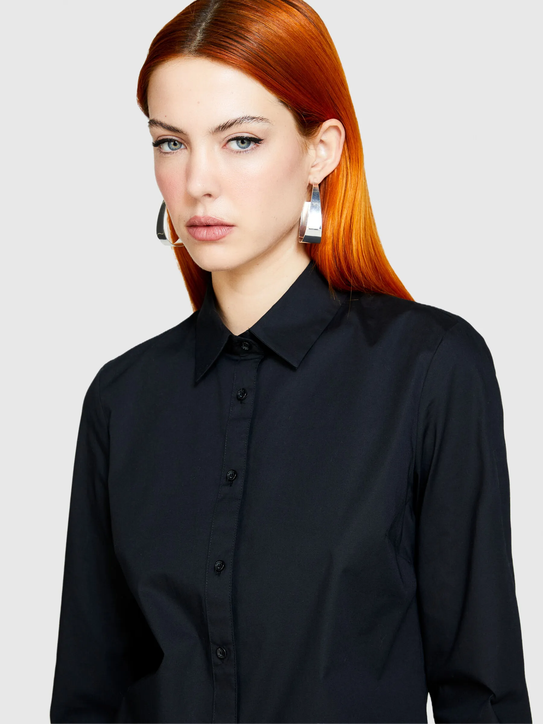 Hemd slim fit, Schwarz 