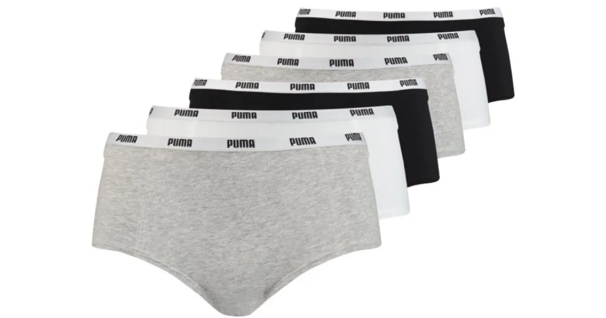 Höschen Puma Hipster 6-pack 701218976-002