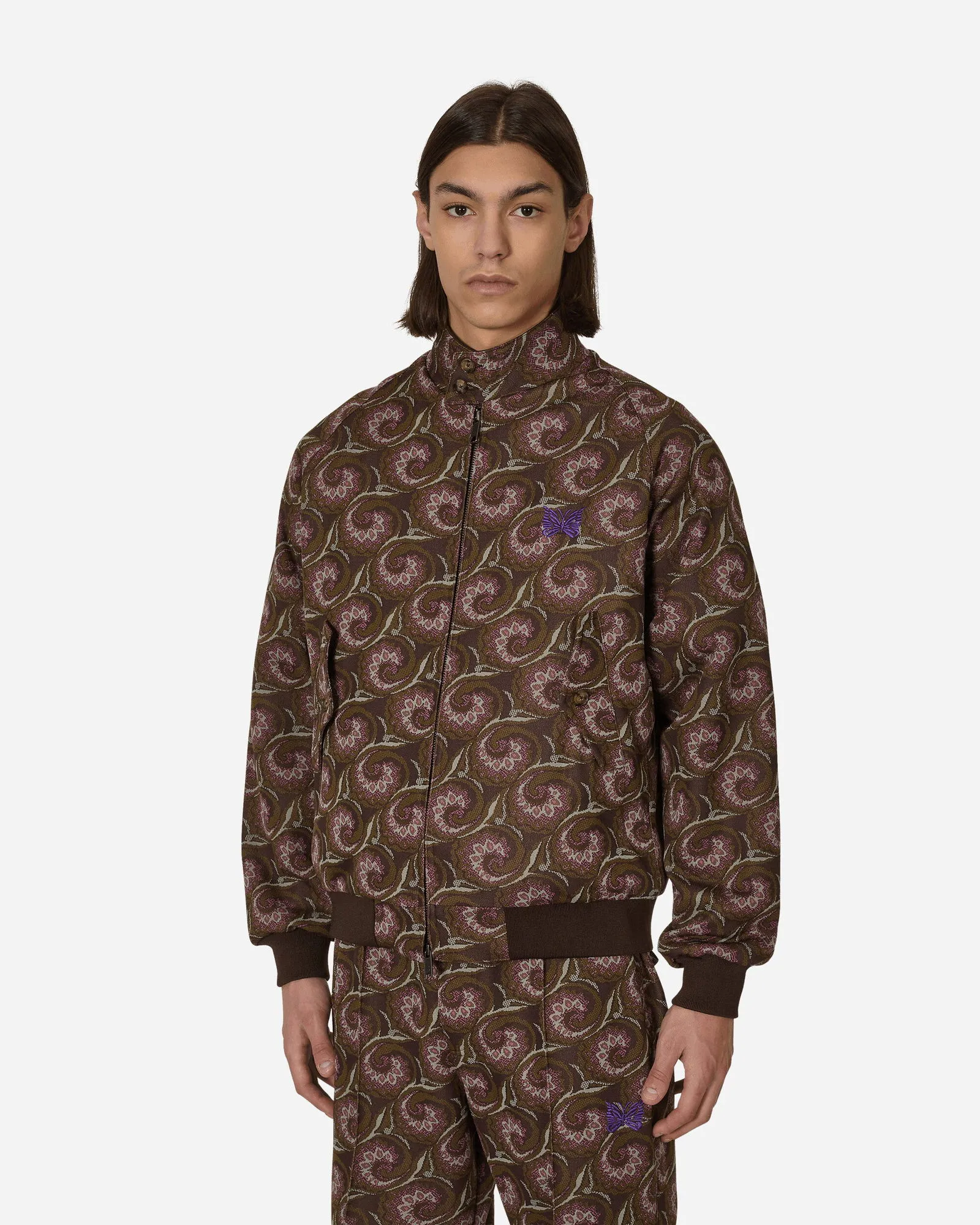 Jacke Baracuta Brown Jacquard G9 Zip-Up Jacket BRCPS0961 700