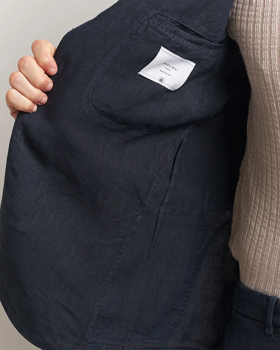 K Jacket Linen Suit Navy