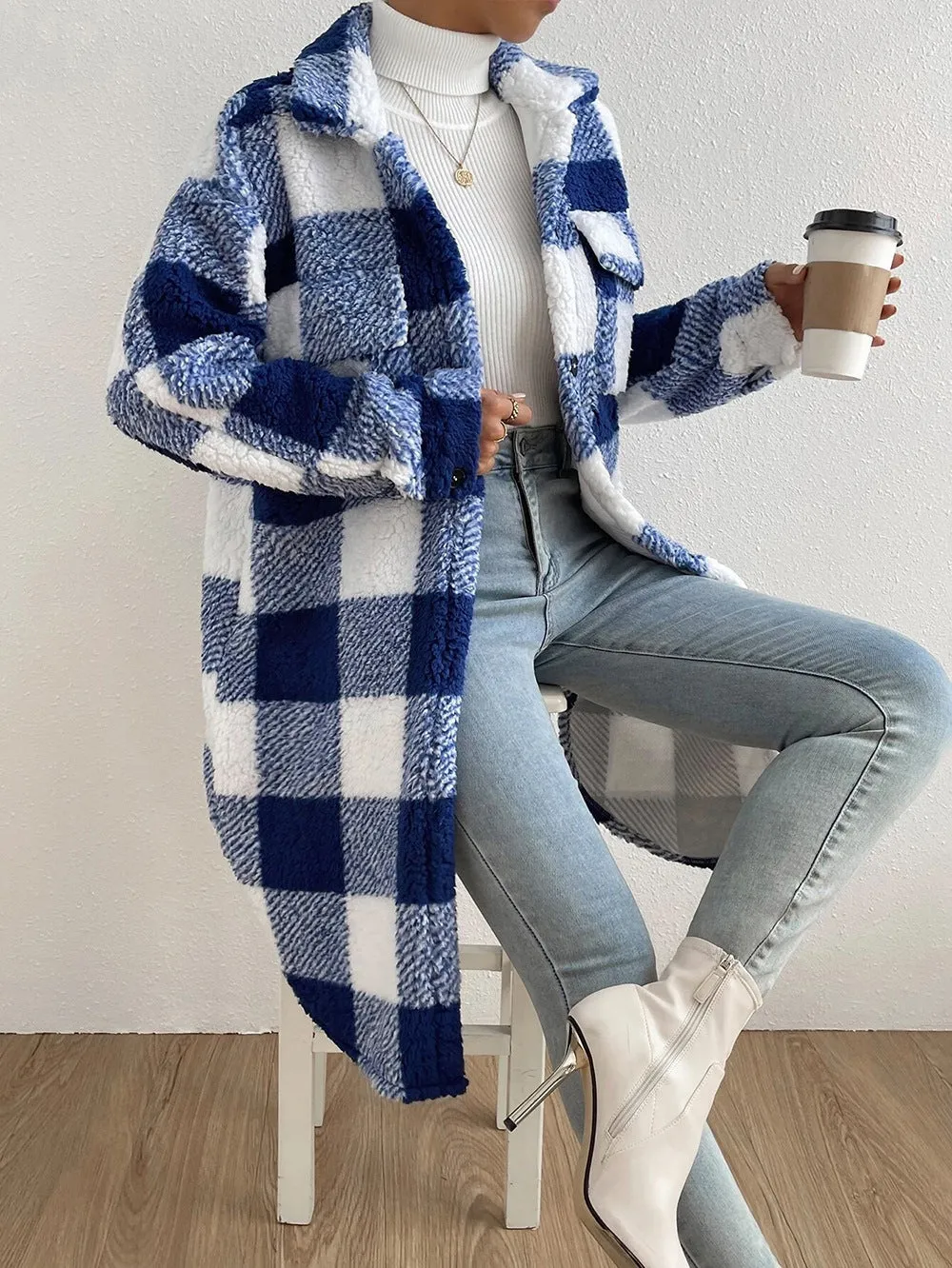 KNUSZACHT | Trendy karierter Mantel | Bequemer Schnitt | Gemütliche Wä