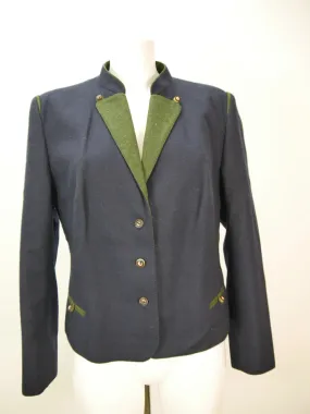 Lindner Spencerjacke blau mit Hirschhornknöpfe klasse Trachtenjacke Jacke Gr.46