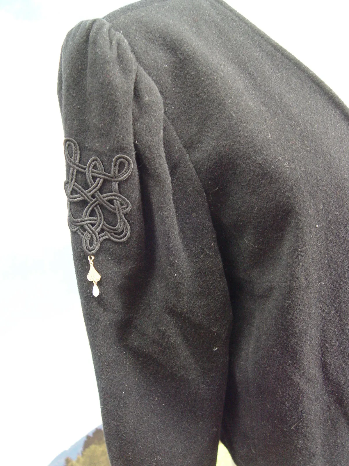 MEICO kurz schwarz weit geschnitten leichte Walkjacke Janker Trachtenjacke Gr.44