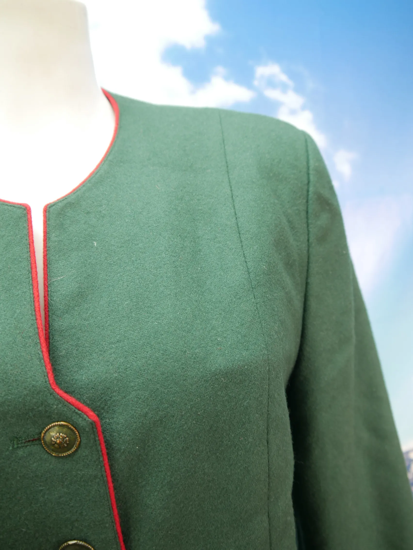 Meico Landhaus grün Spencer wunderschöne Trachtenjacke Jacke Gr.40