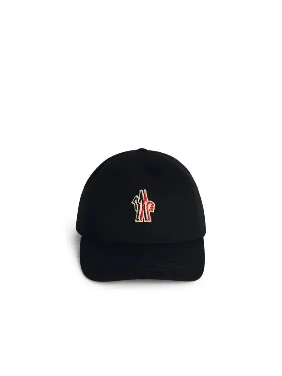  Moncler  Black Cotton Cap Black