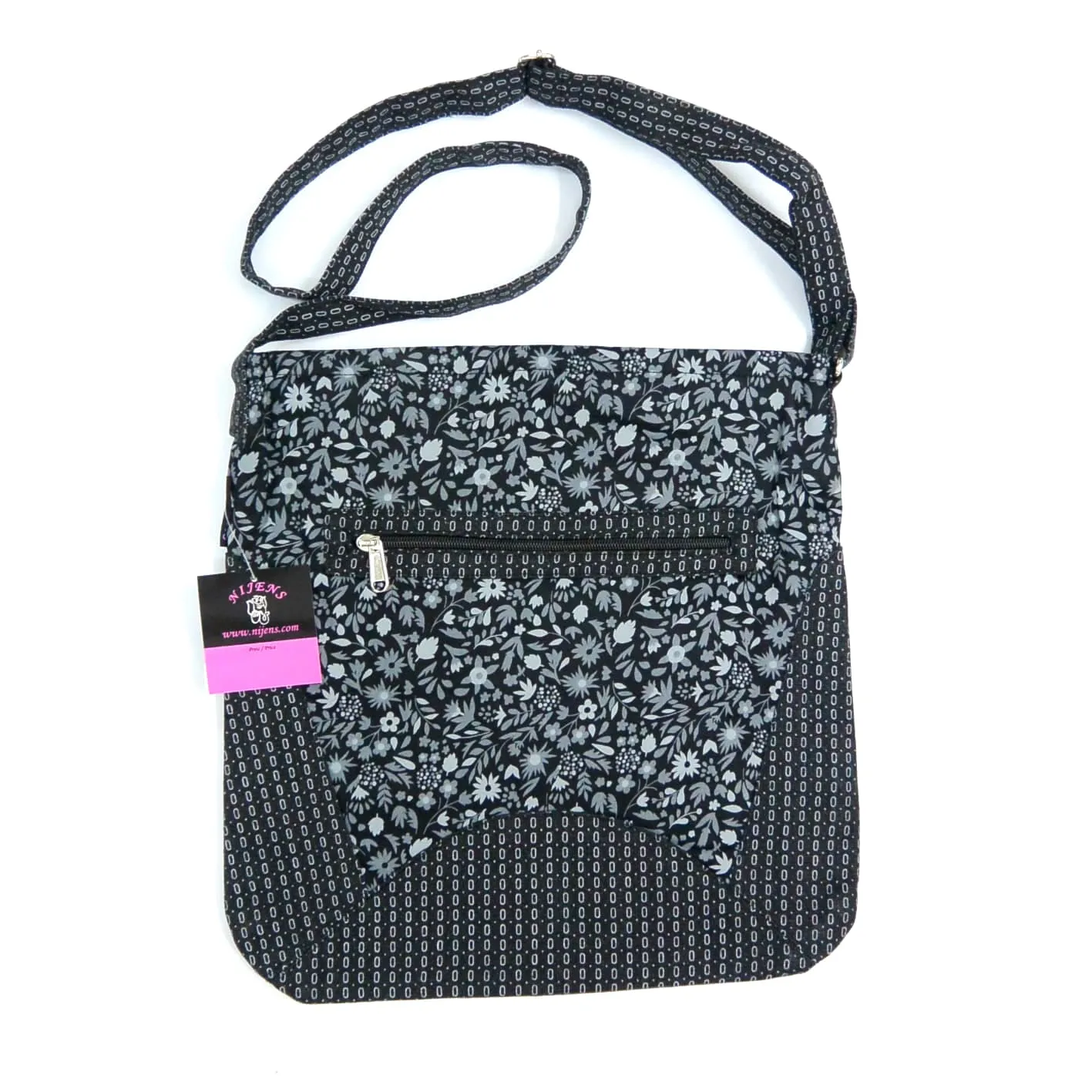 Nijens Stoff Tasche Umhngetasche mit kleinem Blumenmuster - Chandi Bag 10