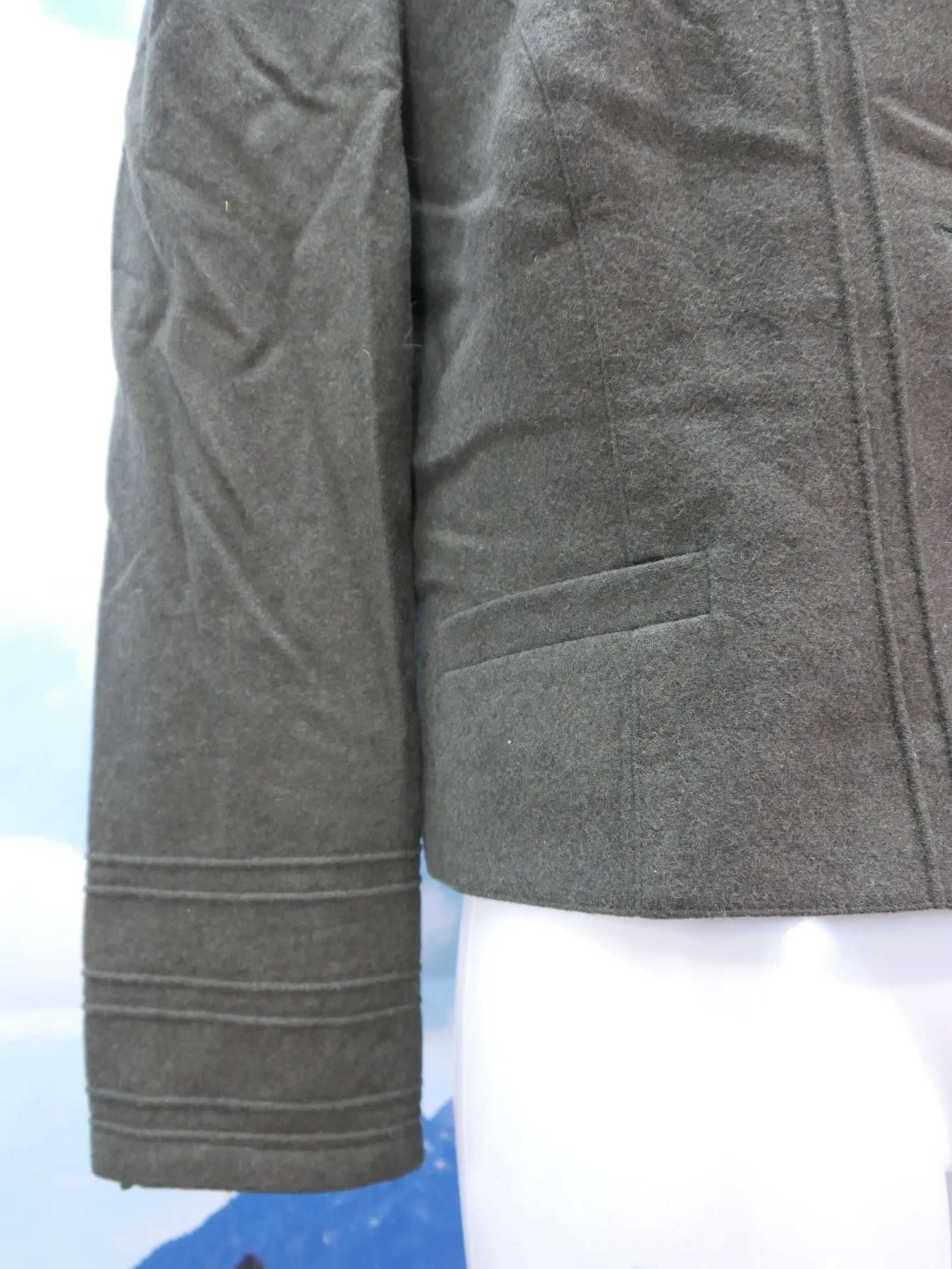 Original Alphorn Dirndljacke grün mit Wienernaht schöne Trachtenjacke Gr.46