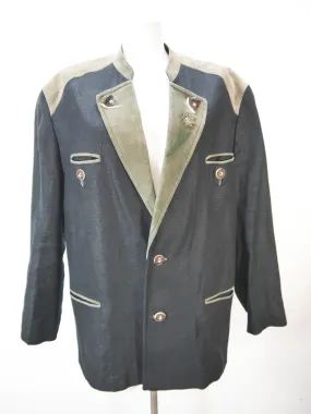 Original Salzburger Tracht schwarz fesche Herren Janker Trachtenjacke Gr.52