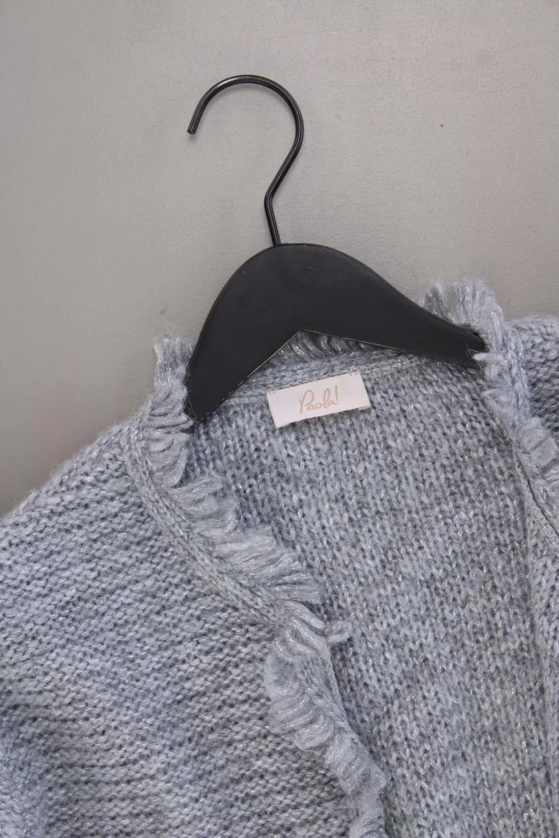 Paola Cardigan mit Glitzer Gr. 46 Langarm grau