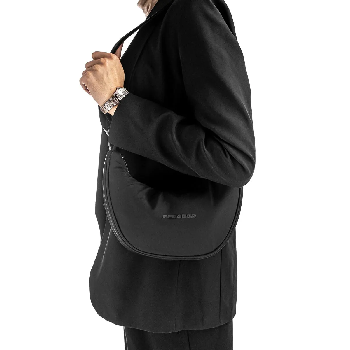 Pegador Sycamore Logo Nylon Schulter Tasche Q224-PGDR-3439-001 - schwarz