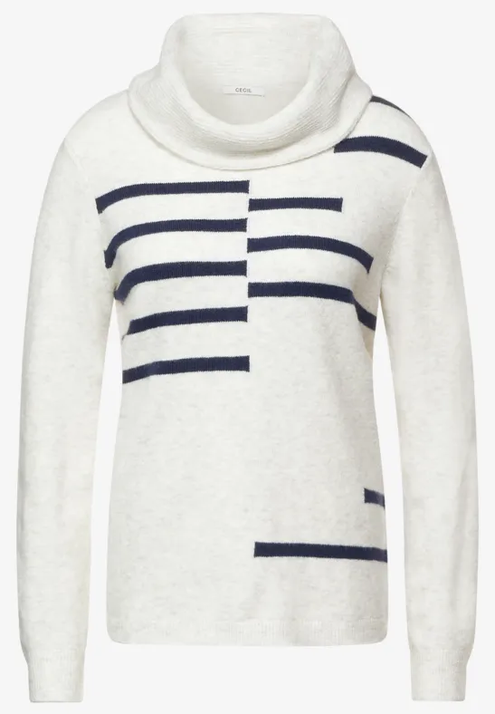 Pullover mit großem Kragen