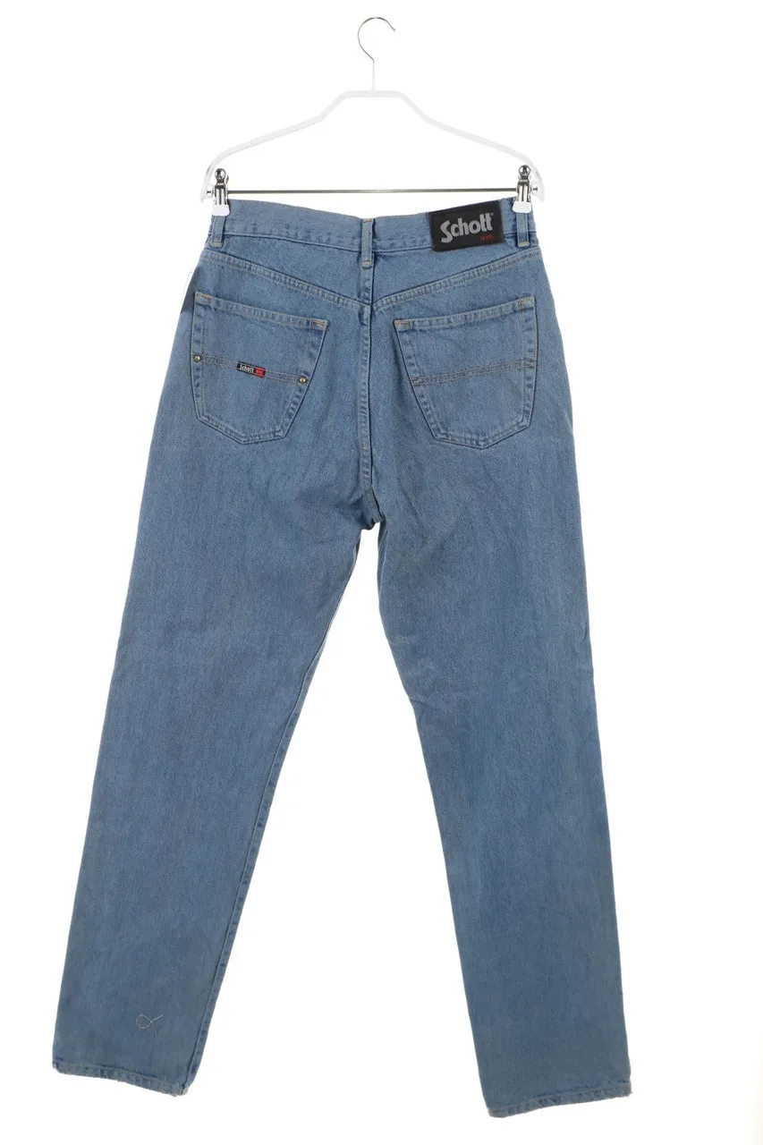 Schott N.Y.C. - Vintage-Slim Jeans mit Logo-Badge - W34