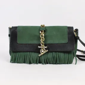 Second Hand MOSCHINO Tasche grün schwarz Leder (*)