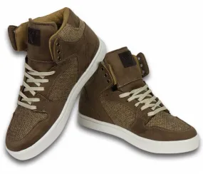 Sneakers - Schuhe hoch Herren- Riff Taupe