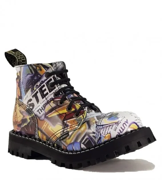 Steel Stiefel 6 Loch Graffiti | STEEL Shoes&Boots