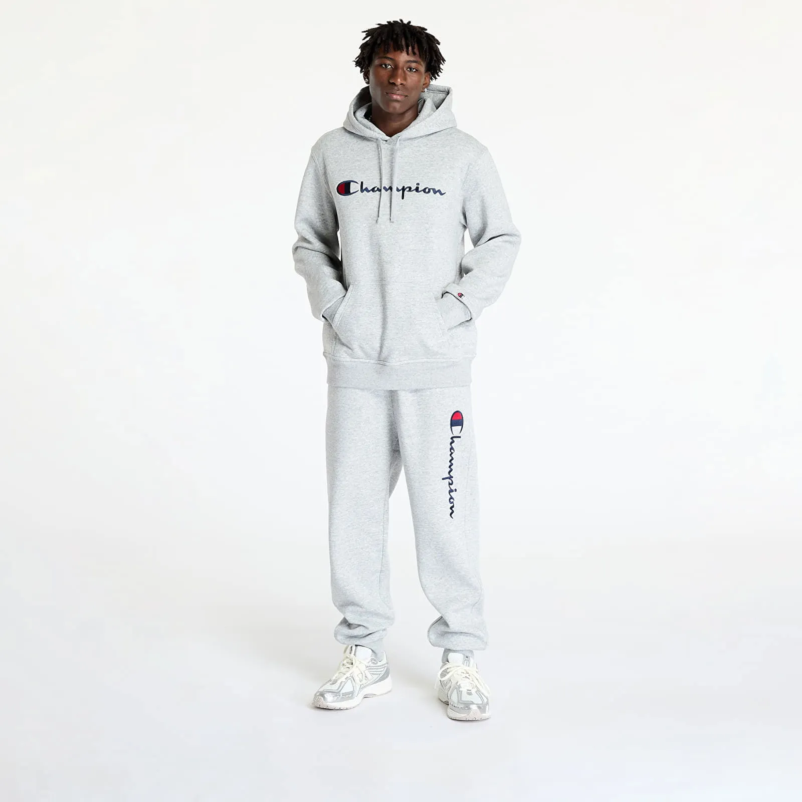 Sweatshirt Champion Hooded Sweatshirt Grey 220253 CHA EM021