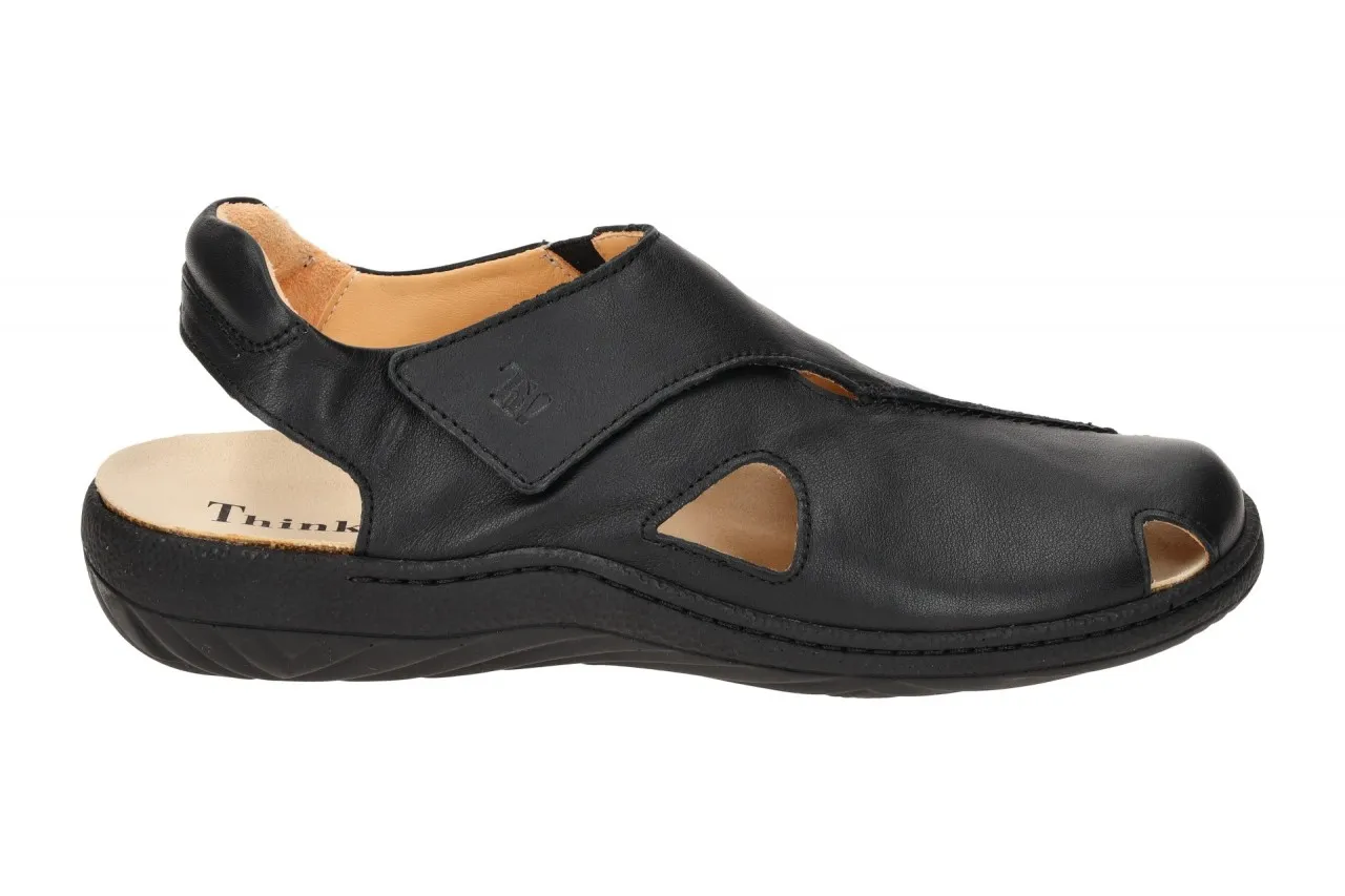 Think Change Herren Sandale schwarz Nappa 294