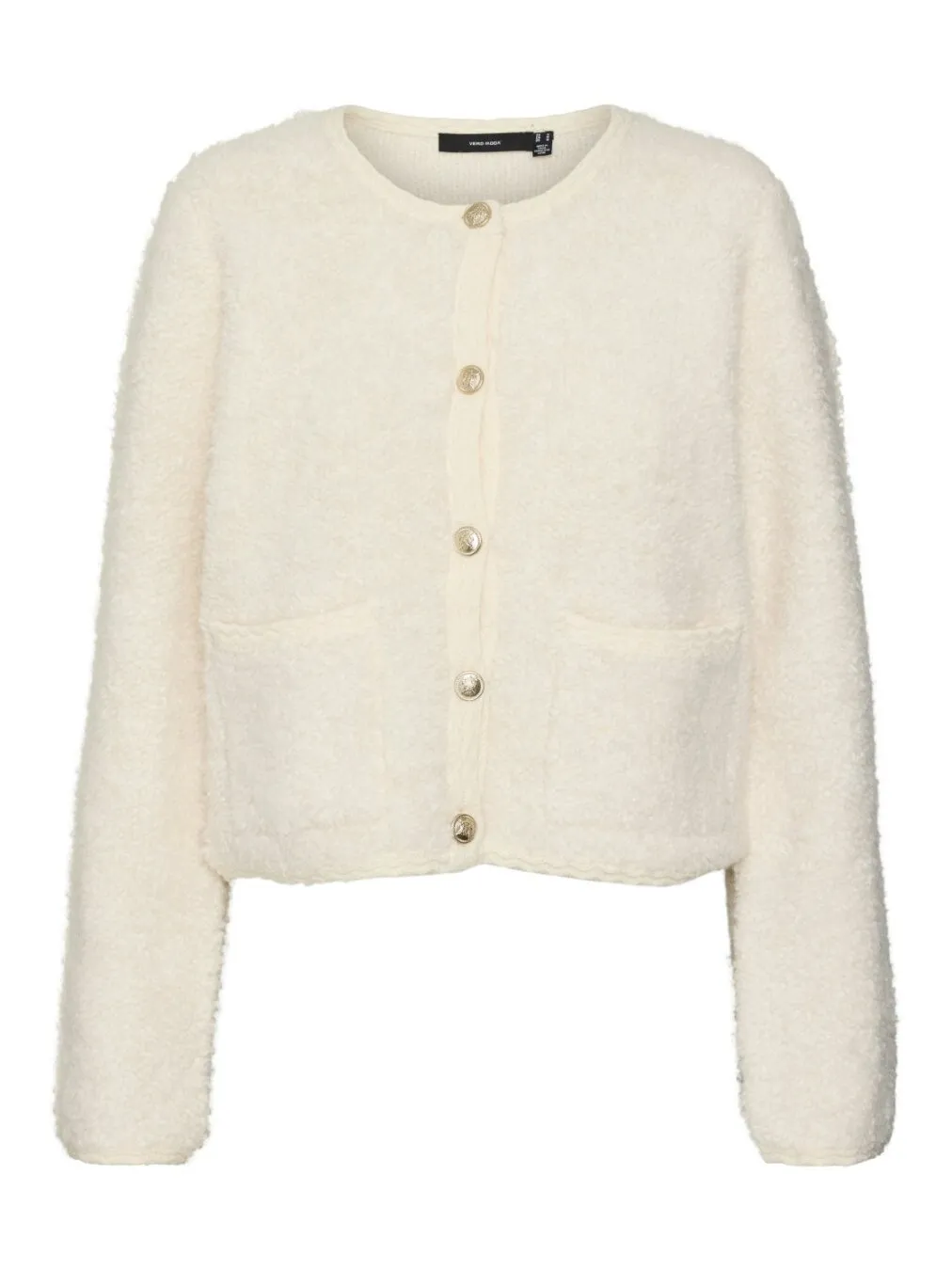 VMMEZA LS O-NECK BUTTON CARDIGAN GA