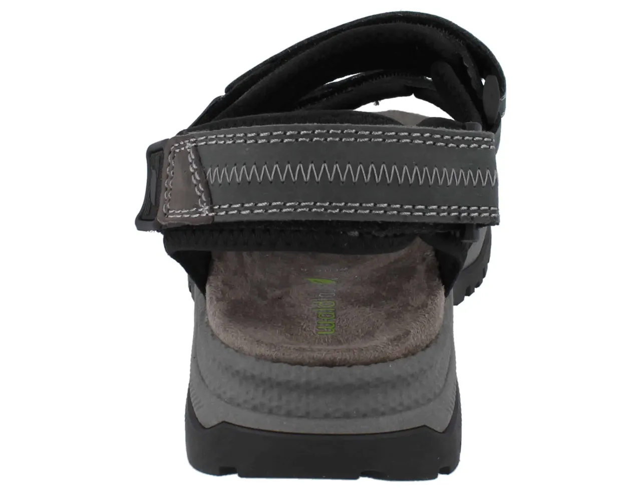WALDLÄUFER H-Taro Herren Sandale grau Textil Leder